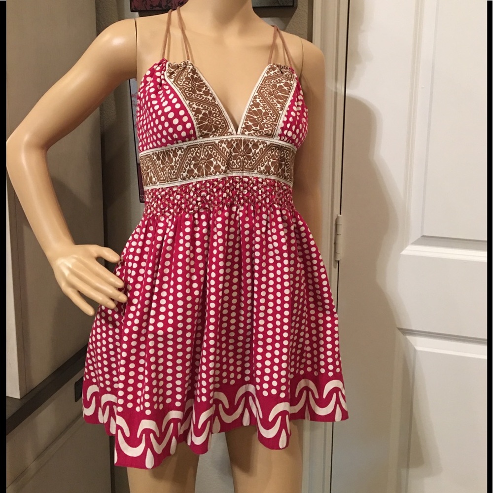 PLENTY BY TRACY REESE POLKA DOT PRINTED STRAPPY DRESS – SZ 6